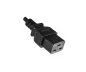 Preview: Cold appliance cable C19 to C20, 1,5mm², 16A, extension, VDE, black, length 1,80m